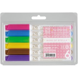 Zig Wink of Stella Glitter PEN Markers 6 Pack 0.8mm